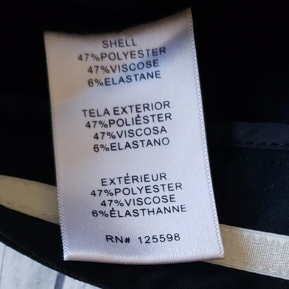 Unworn - Flat Front Ellen Tracy Black Pant - Size 14 - Picture 7 of 7